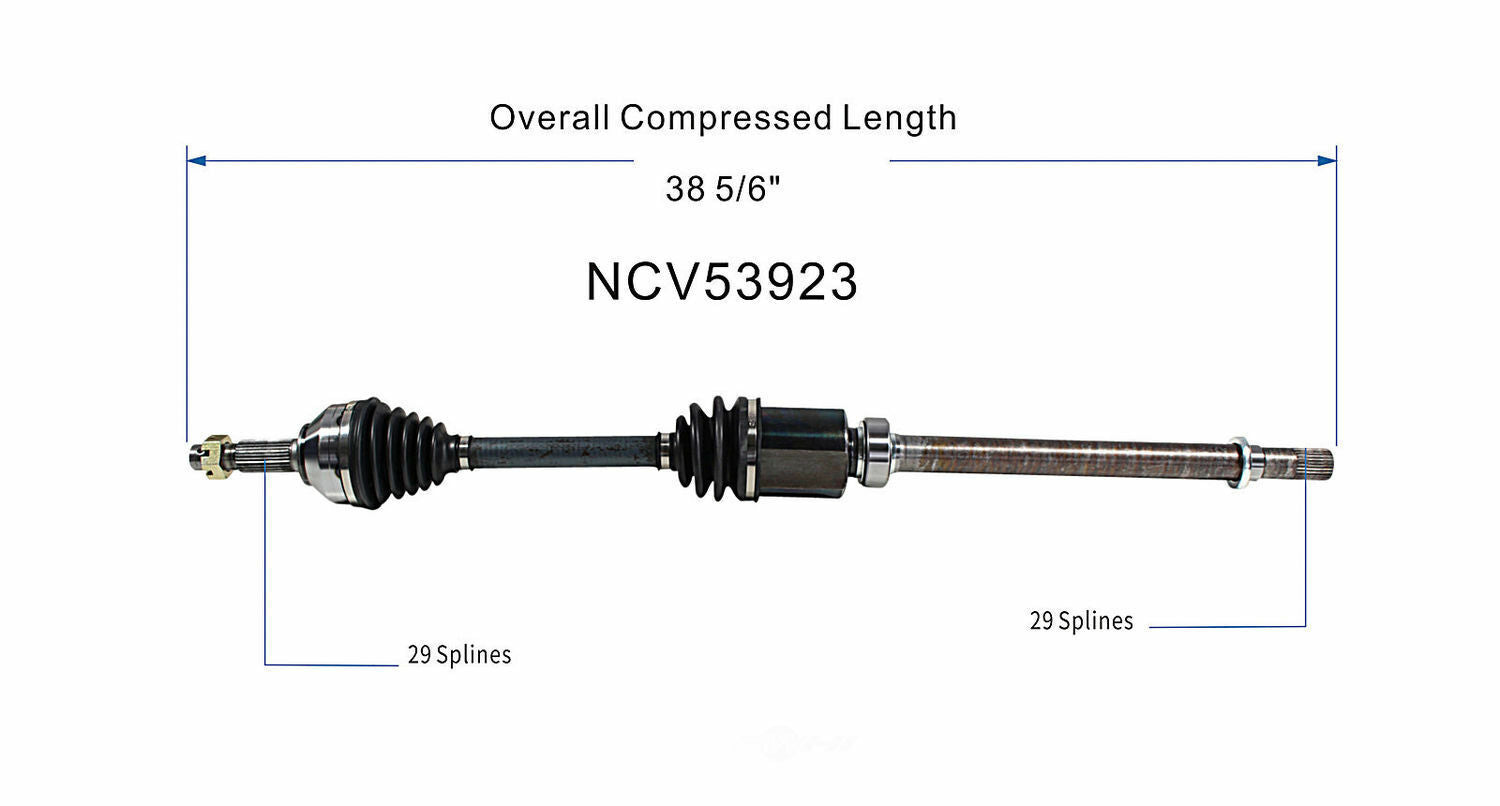 GSP North America NCV53923 CV Axle Assembly