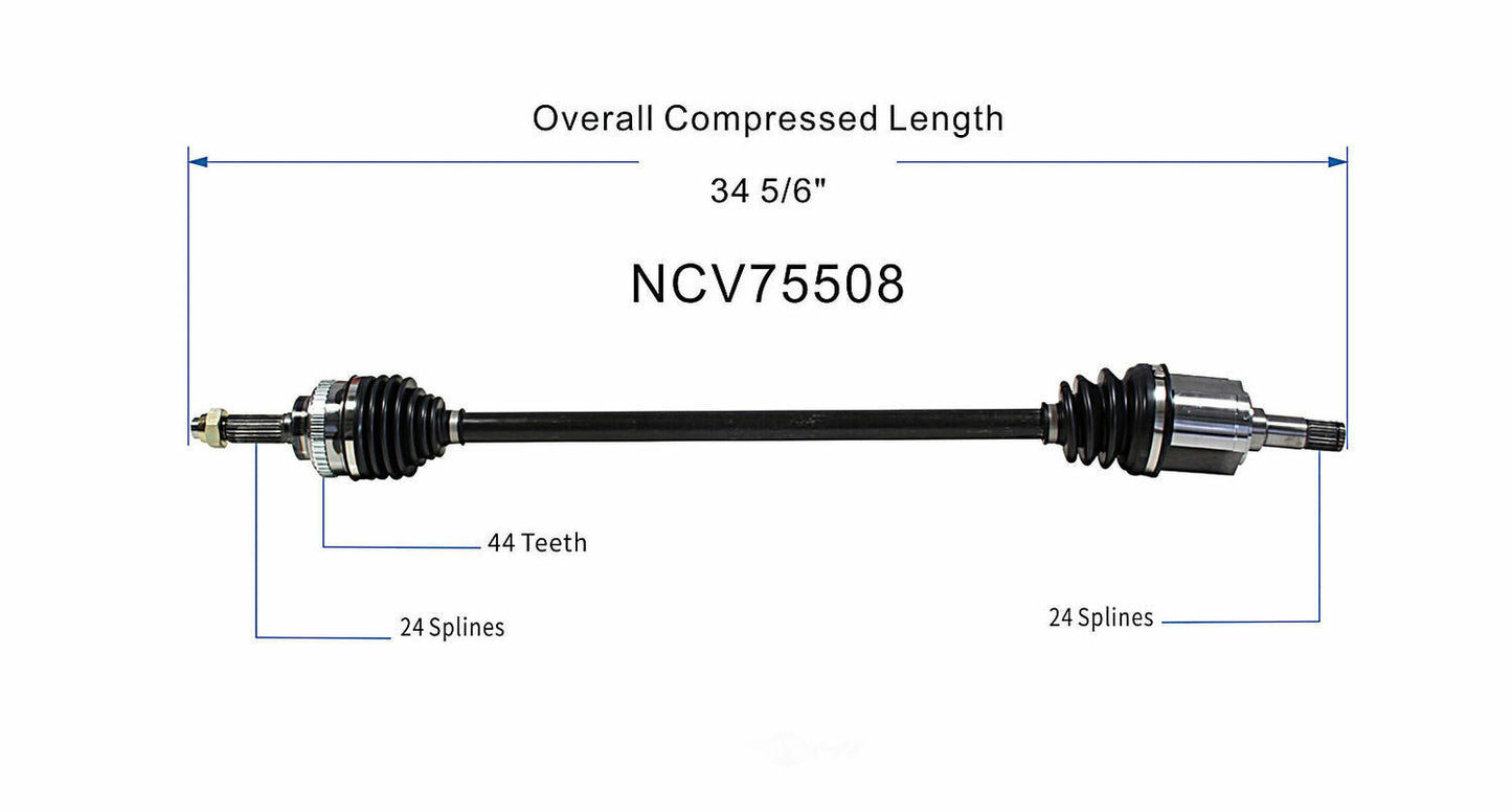 GSP North America NCV75508 CV Axle Assembly