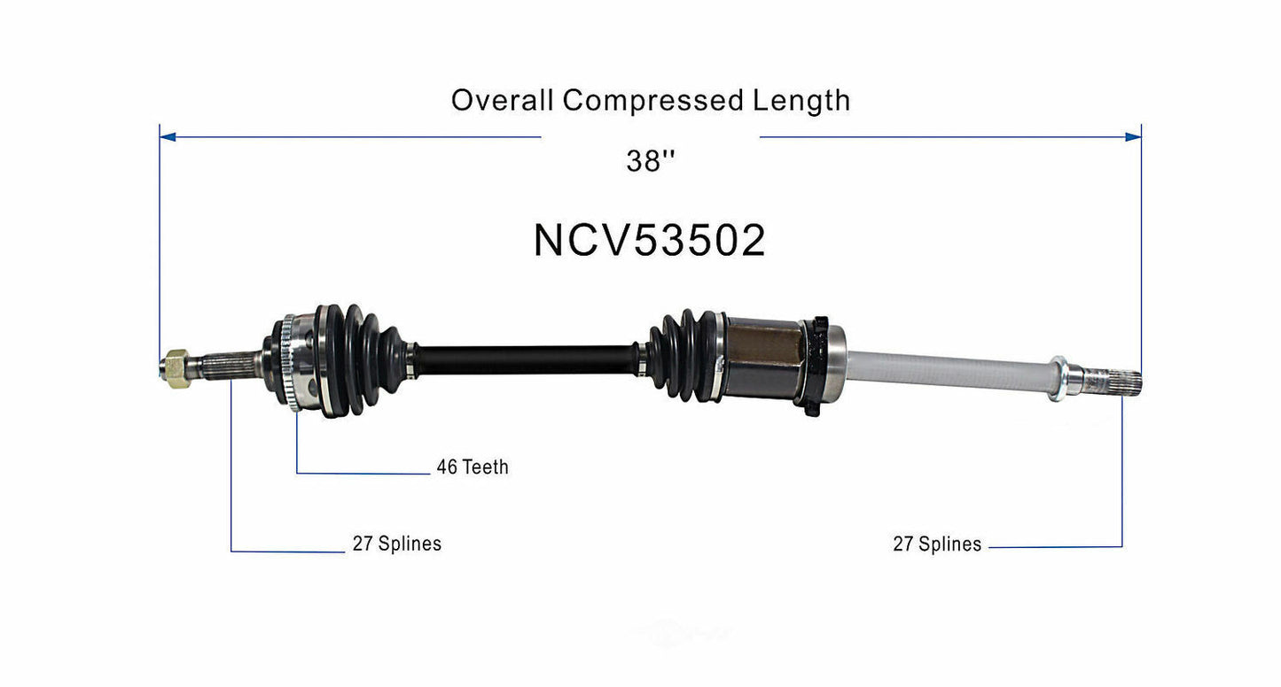 GSP North America NCV53502 CV Axle Assembly