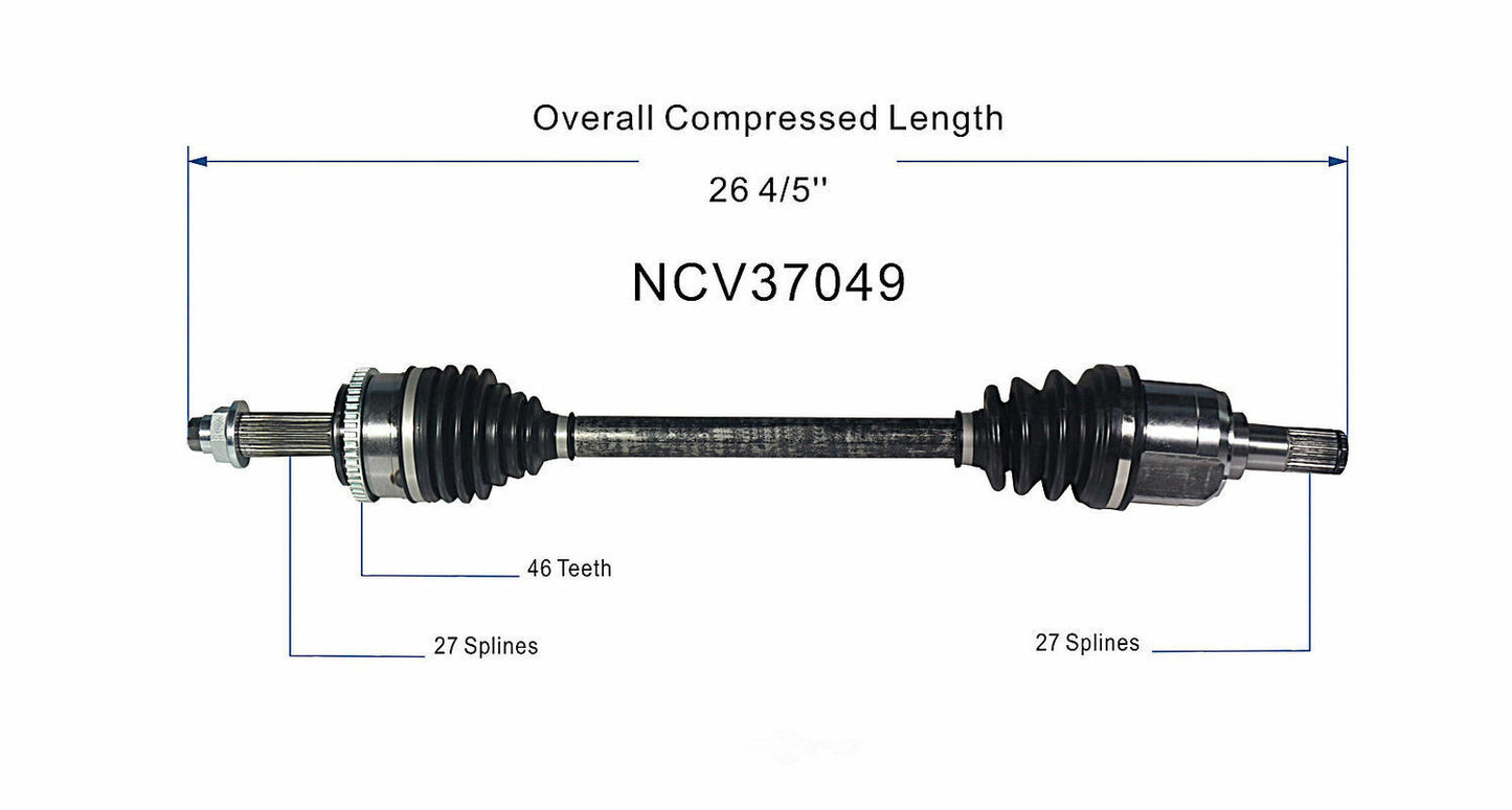 GSP North America NCV37049 CV Axle Assembly