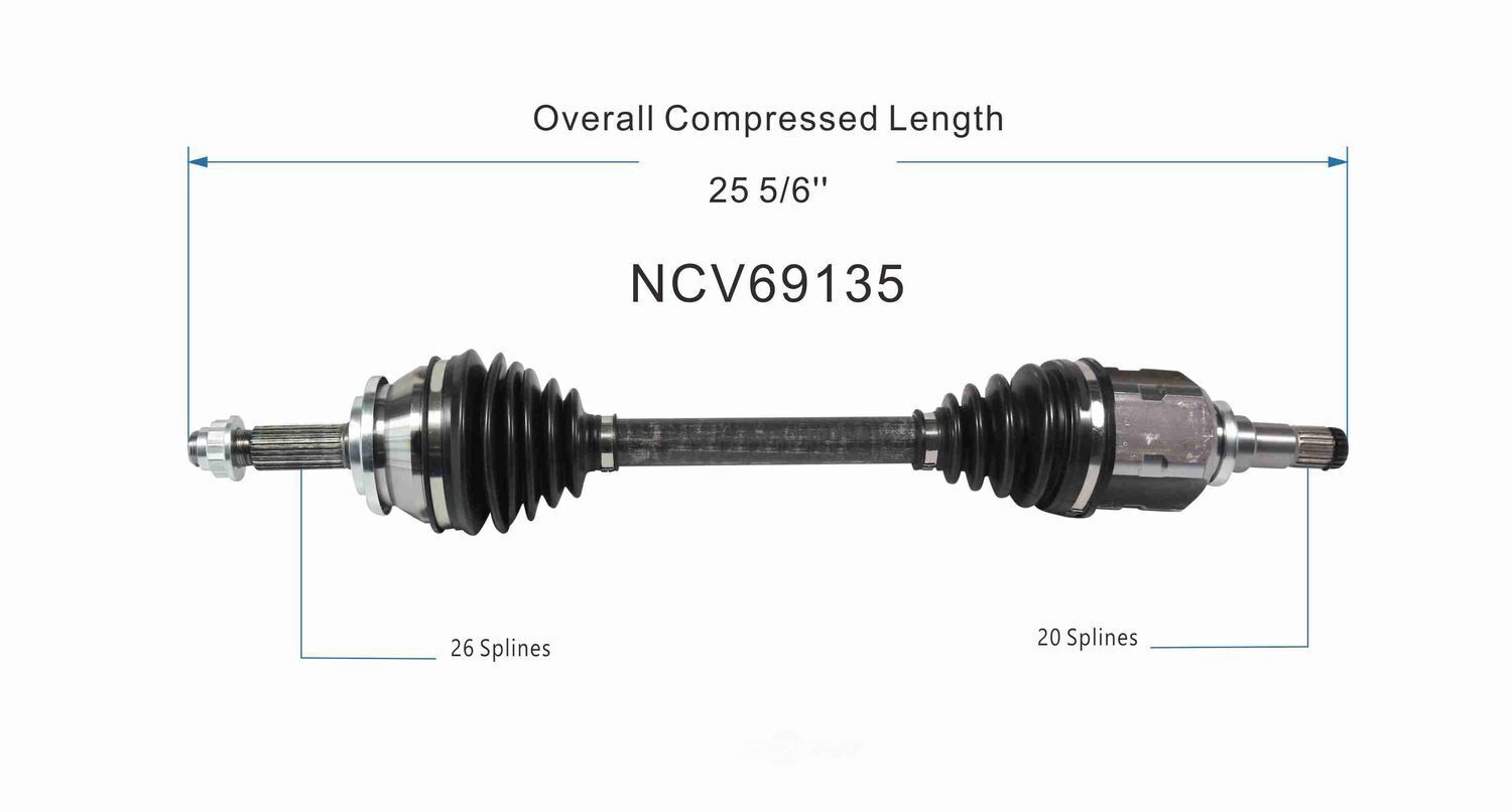 GSP North America NCV69135 CV Axle Assembly