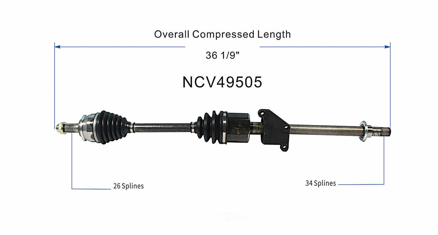 GSP North America NCV49505 CV Axle Assembly