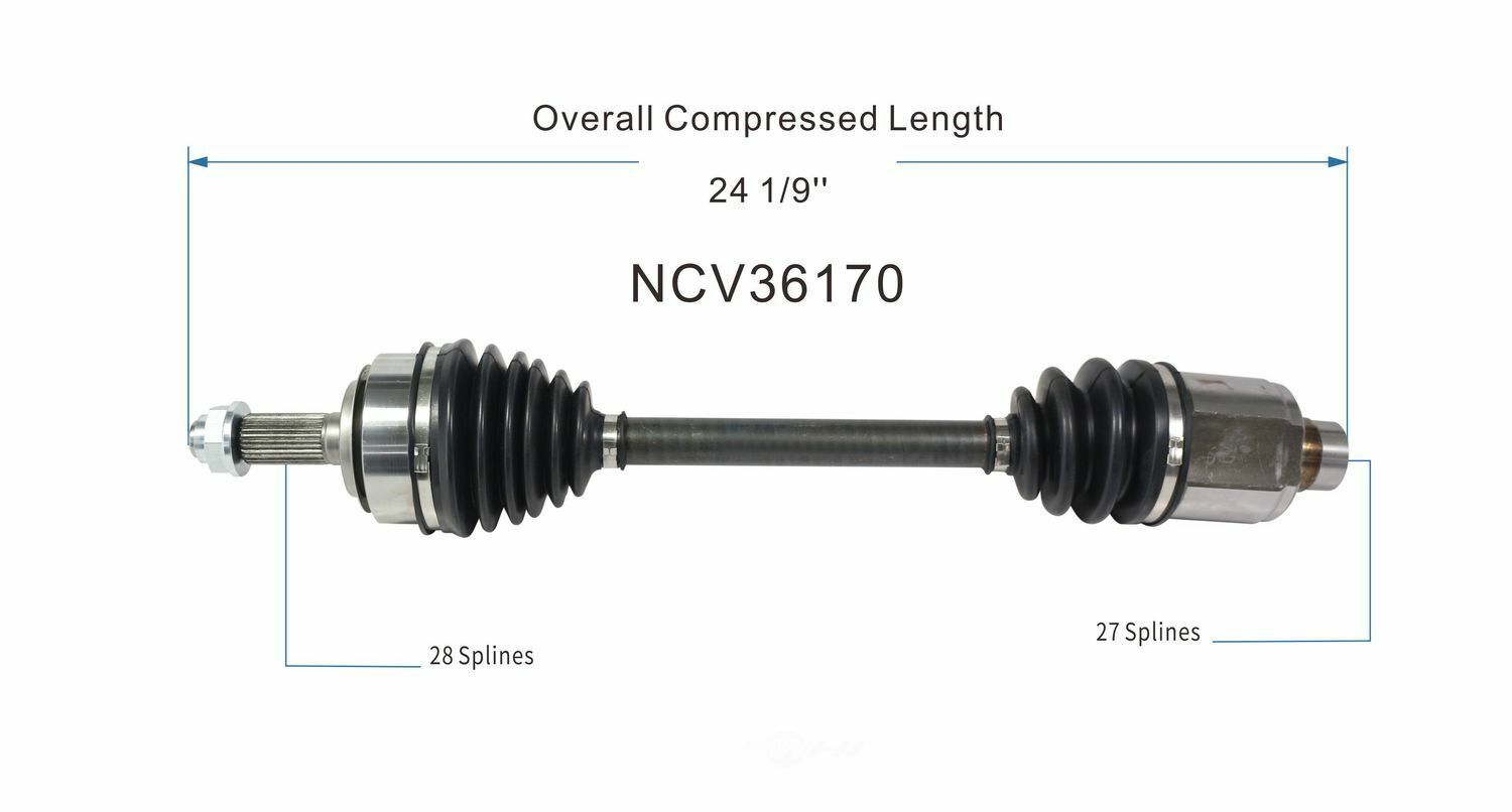 GSP North America NCV36170 CV Axle Assembly