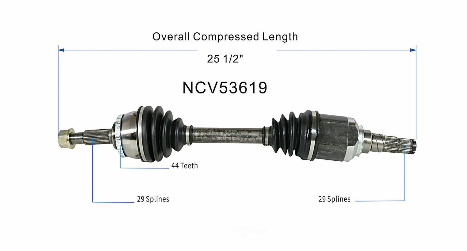GSP North America NCV53619 CV Axle Assembly