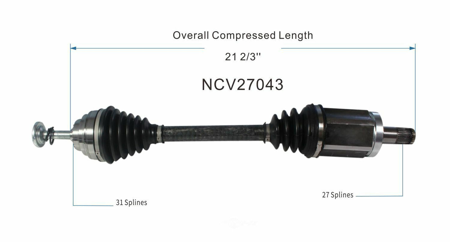 GSP North America NCV27043 CV Axle Assembly