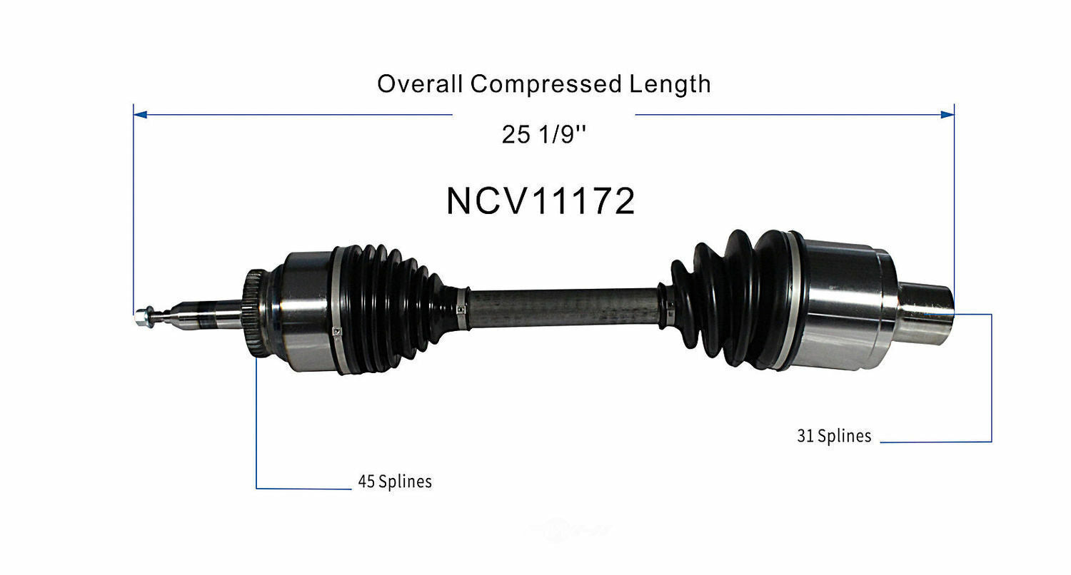 GSP North America NCV11172 CV Axle Assembly