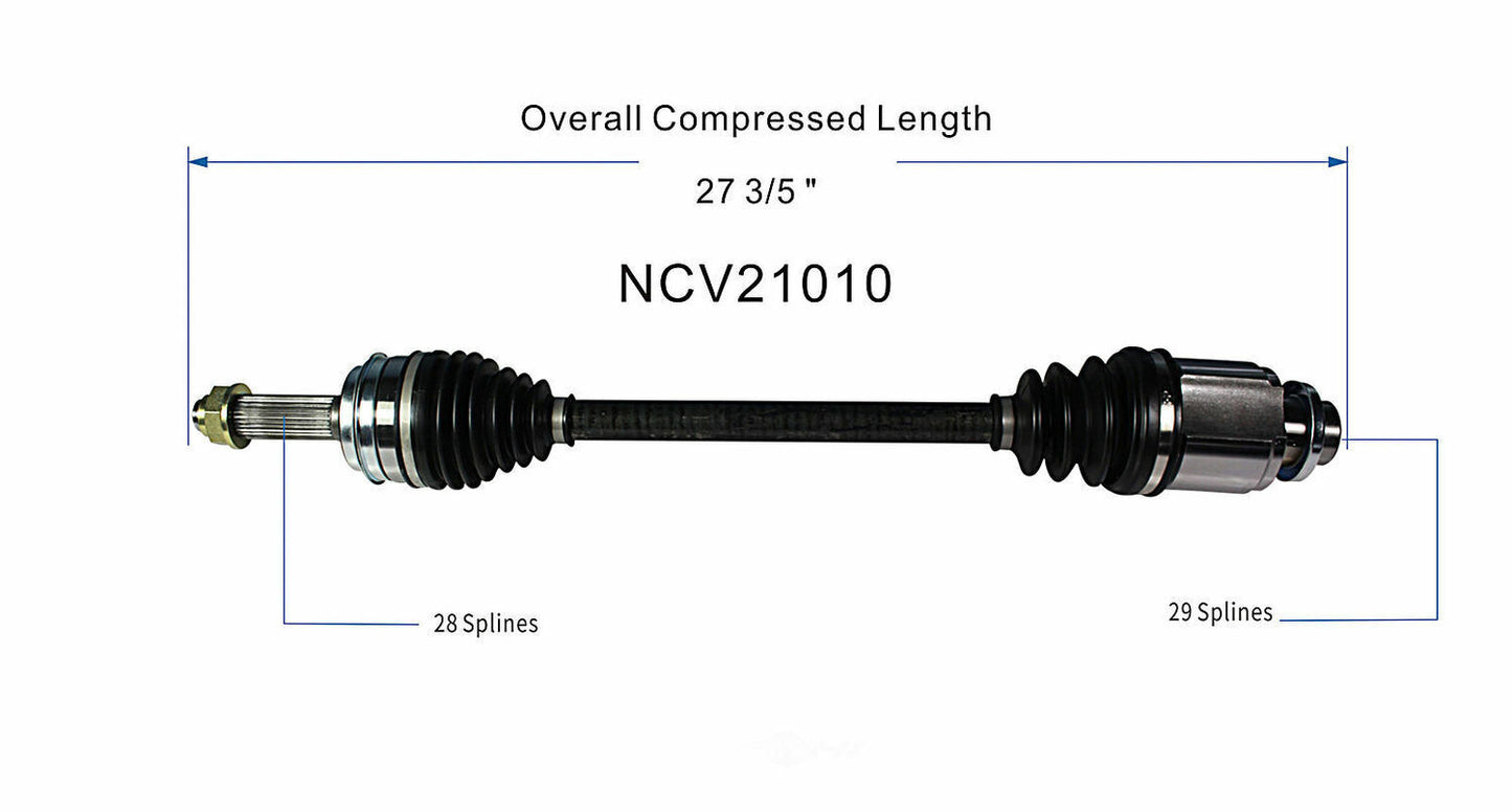 GSP North America NCV21010 CV Axle Assembly