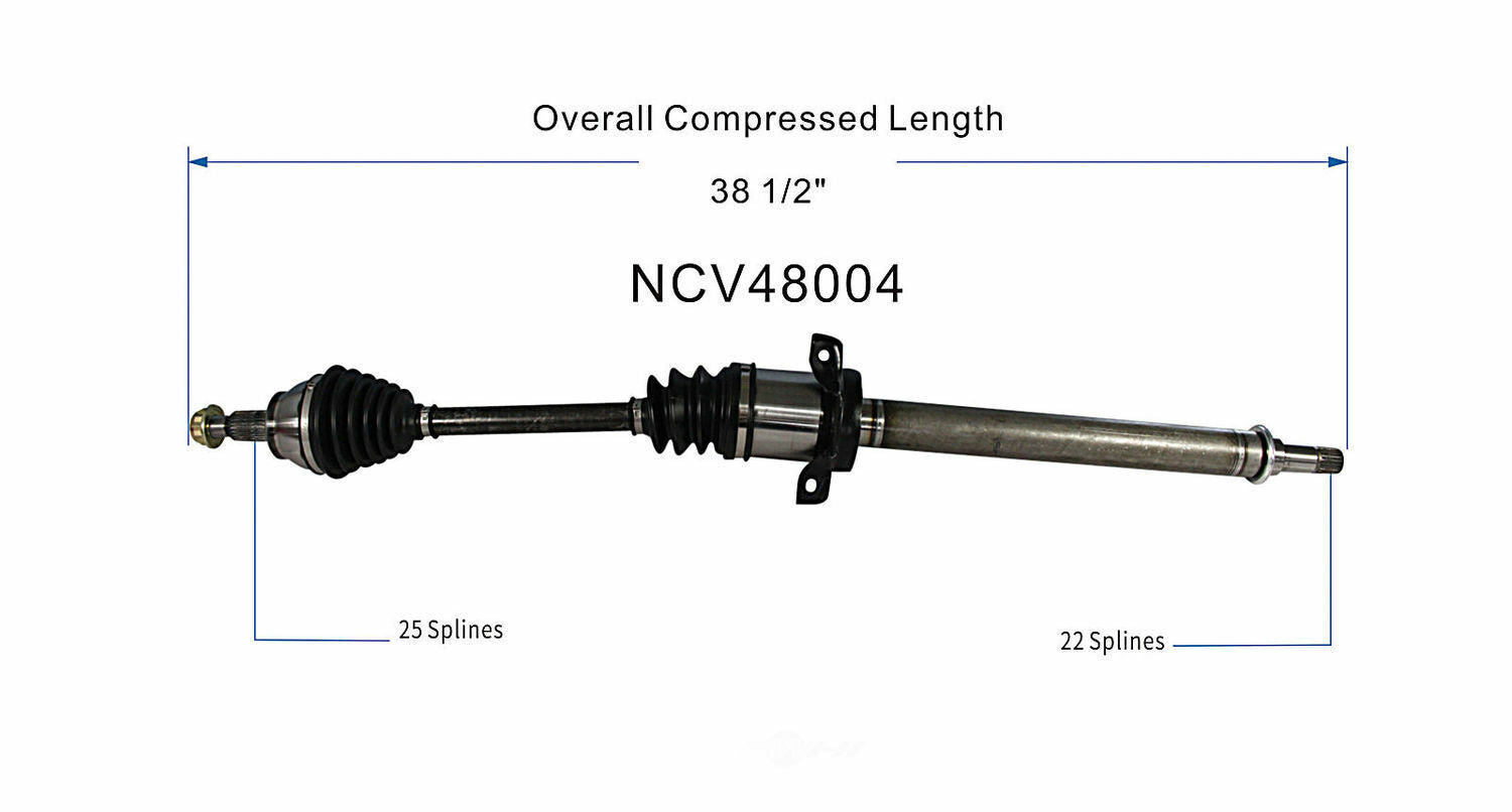 GSP North America NCV48004 CV Axle Assembly