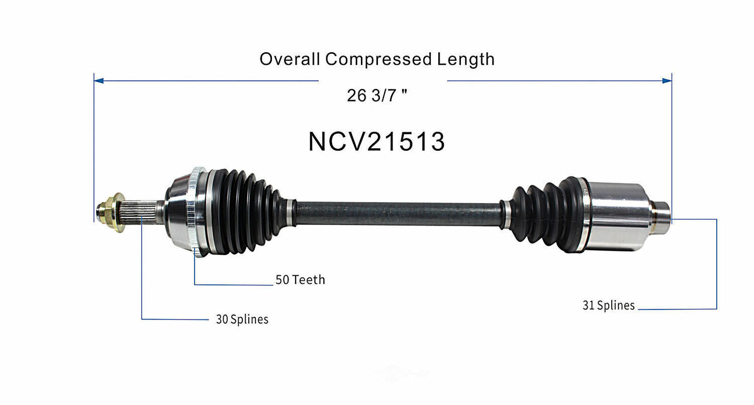 GSP North America NCV21513 CV Axle Assembly