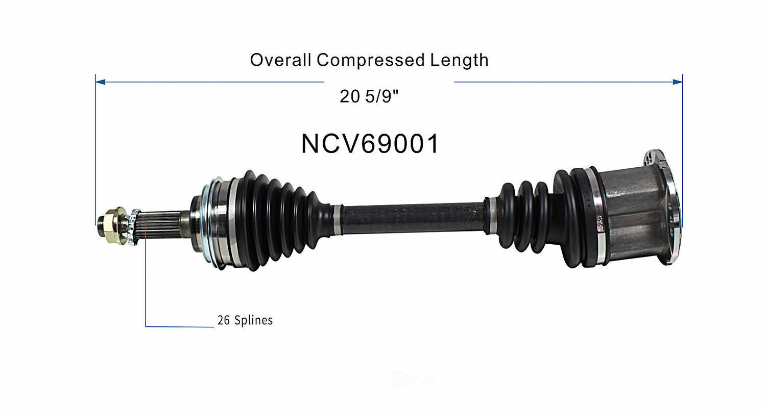 GSP North America NCV69001 CV Axle Assembly