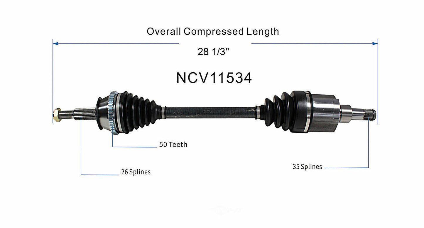 GSP North America NCV11534 CV Axle Assembly