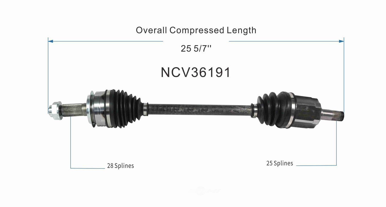 GSP North America NCV36191 CV Axle Assembly