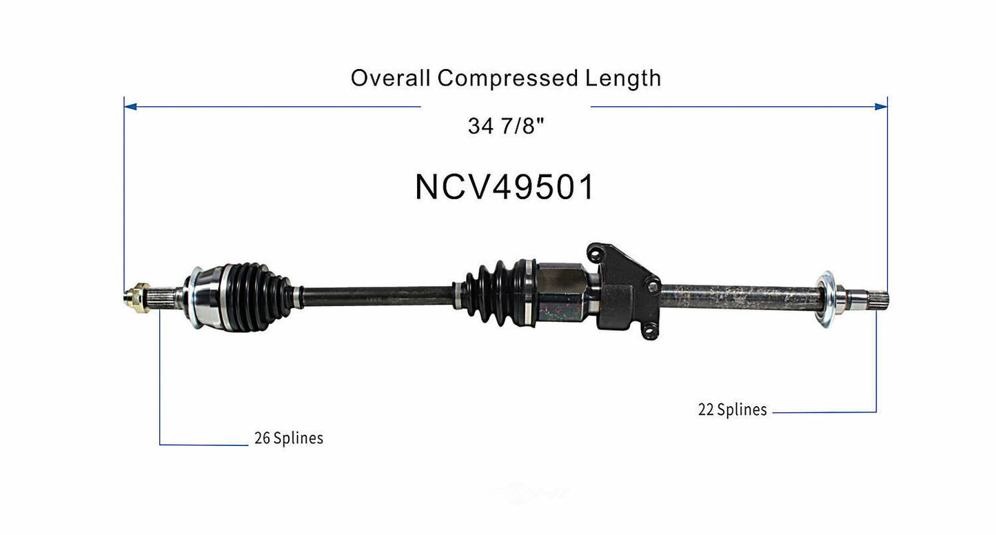 GSP North America NCV49501 CV Axle Assembly