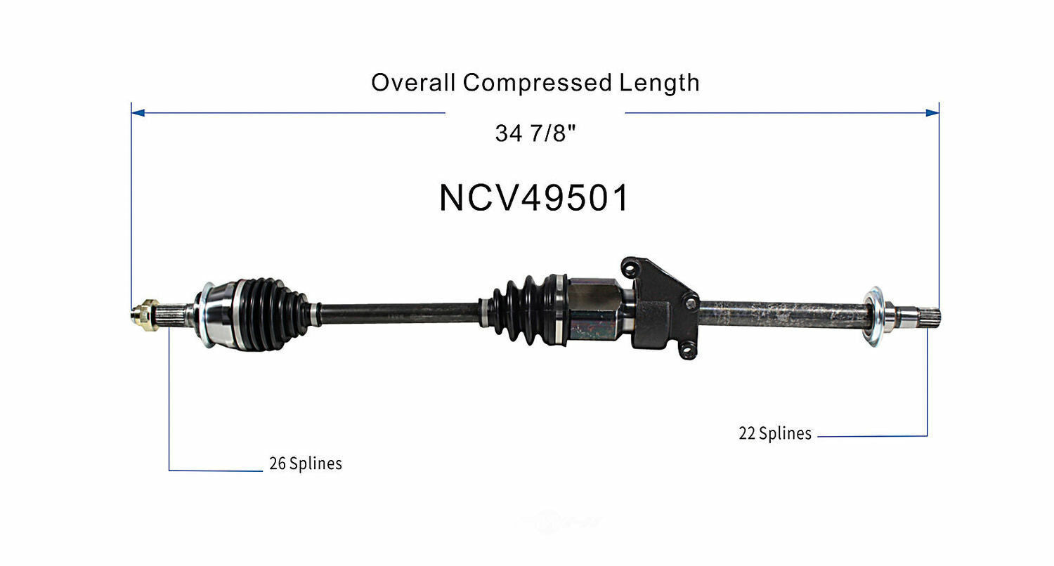 GSP North America NCV49501 CV Axle Assembly