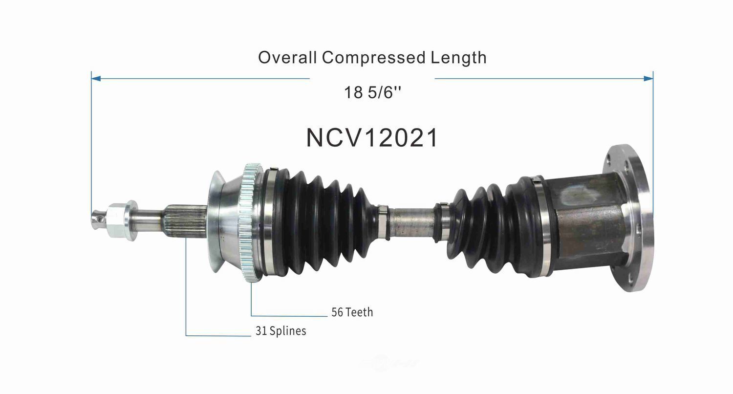 GSP North America NCV12021 CV Axle Assembly