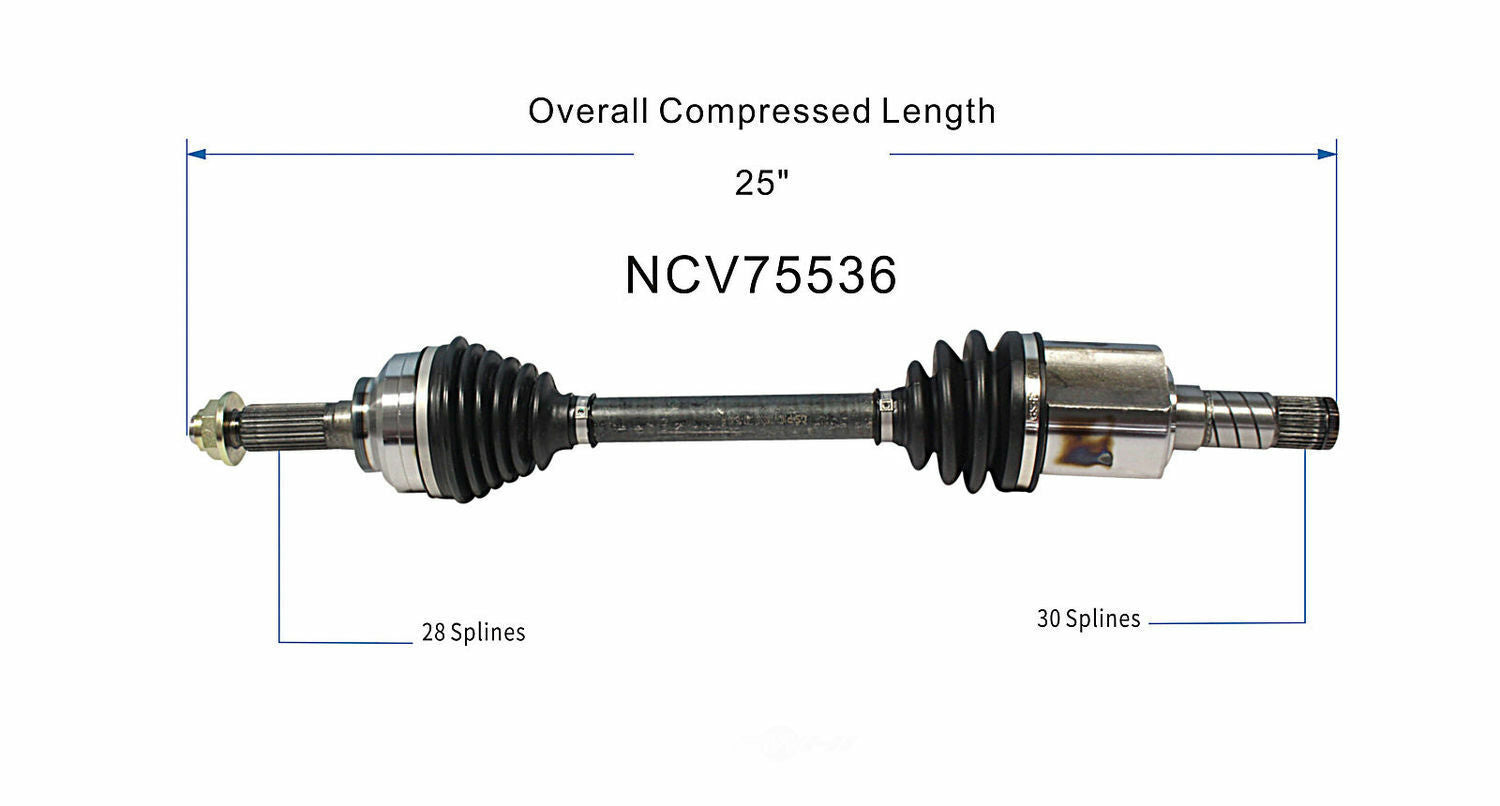 GSP North America NCV75536 CV Axle Assembly