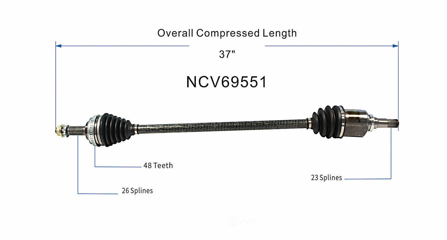 GSP North America NCV69551 CV Axle Assembly
