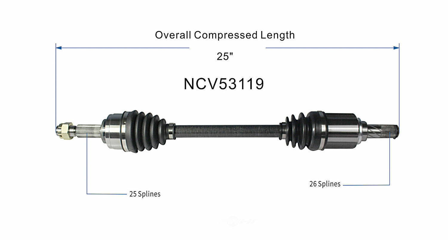 GSP North America NCV53119 CV Axle Assembly