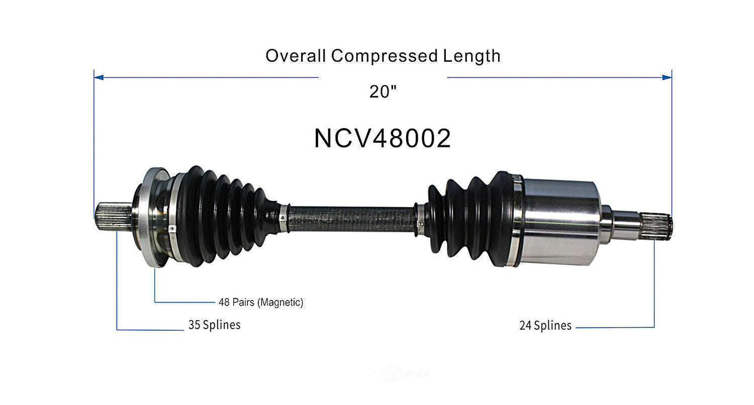 GSP North America NCV48002 CV Axle Assembly