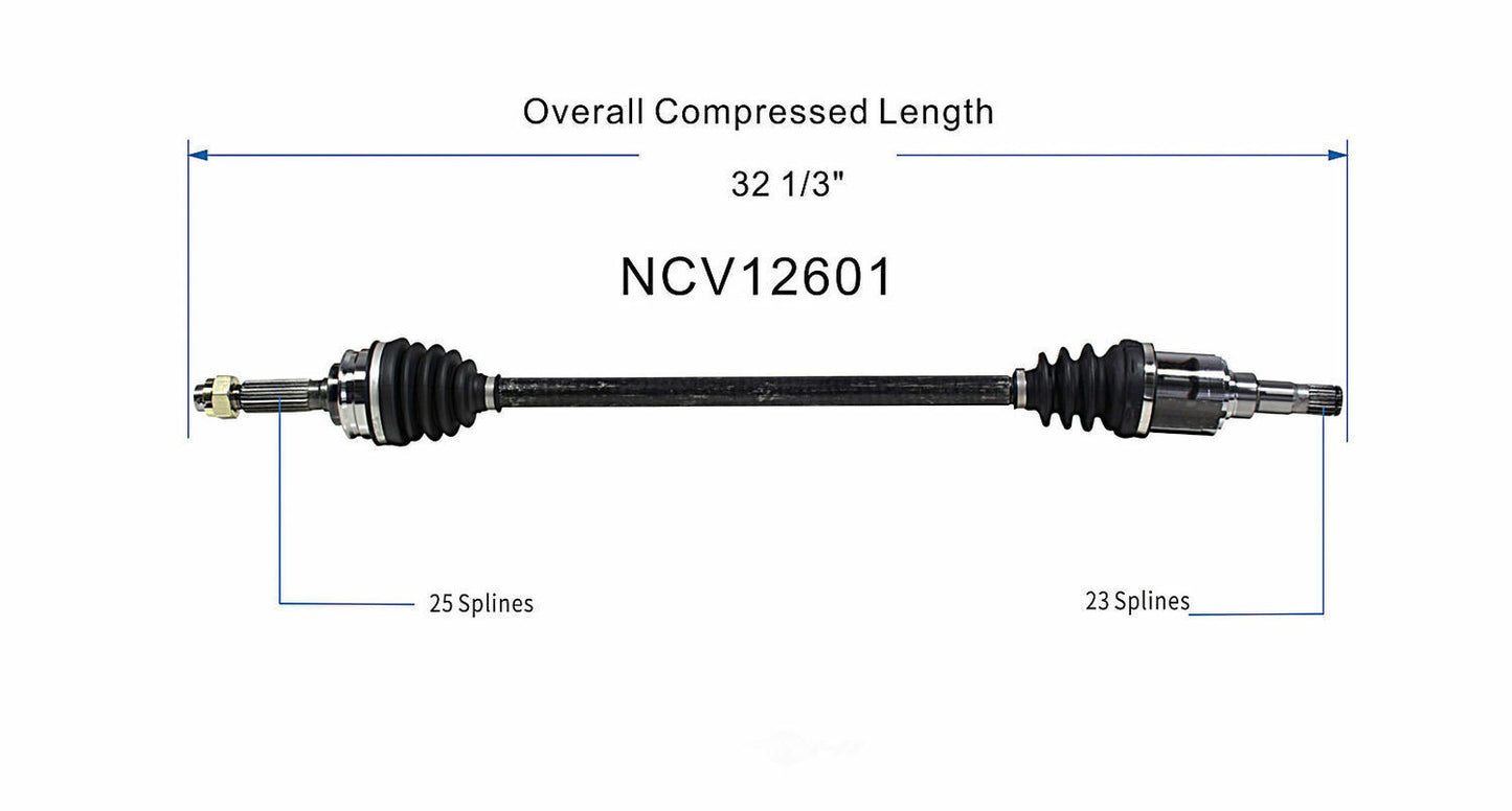 GSP North America NCV12601 CV Axle Assembly