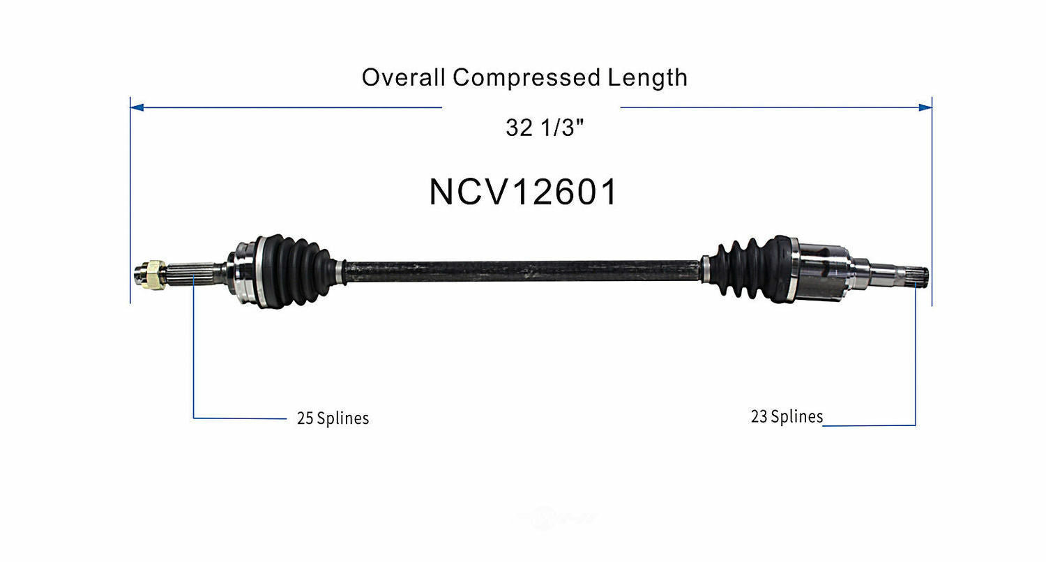 GSP North America NCV12601 CV Axle Assembly
