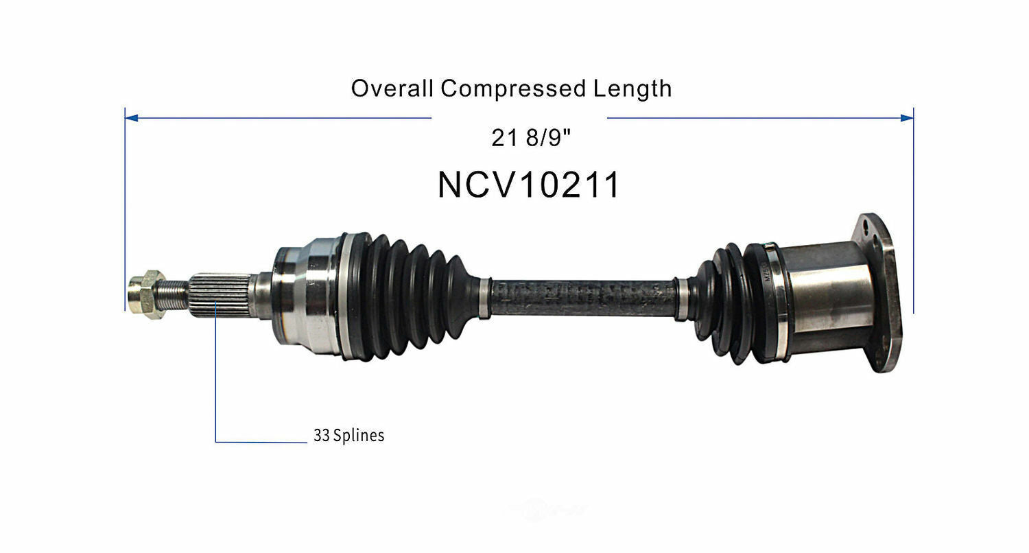 GSP North America NCV10211 CV Axle Assembly
