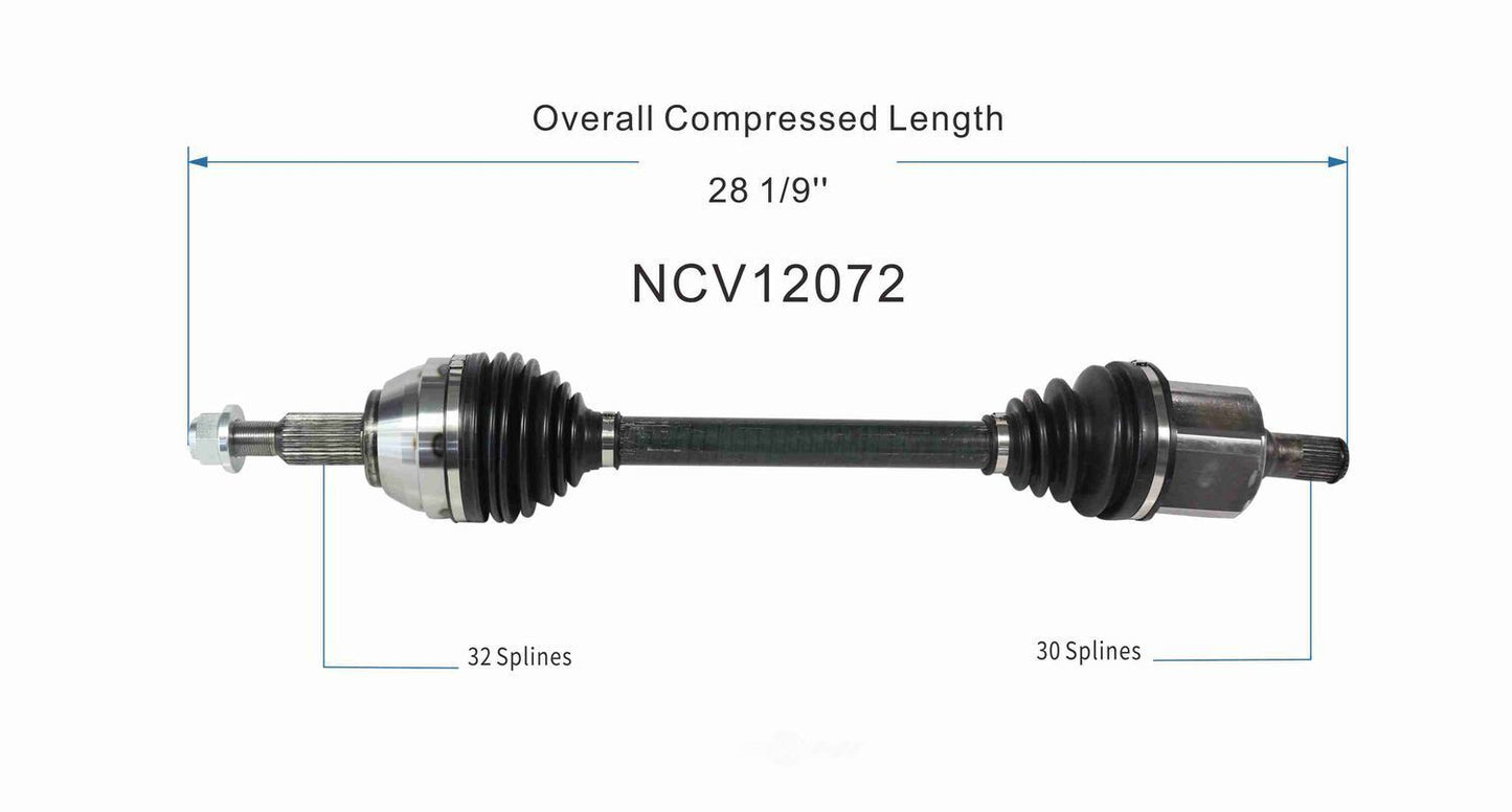 GSP North America NCV12072 CV Axle Assembly