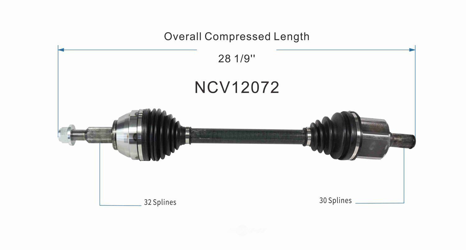 GSP North America NCV12072 CV Axle Assembly