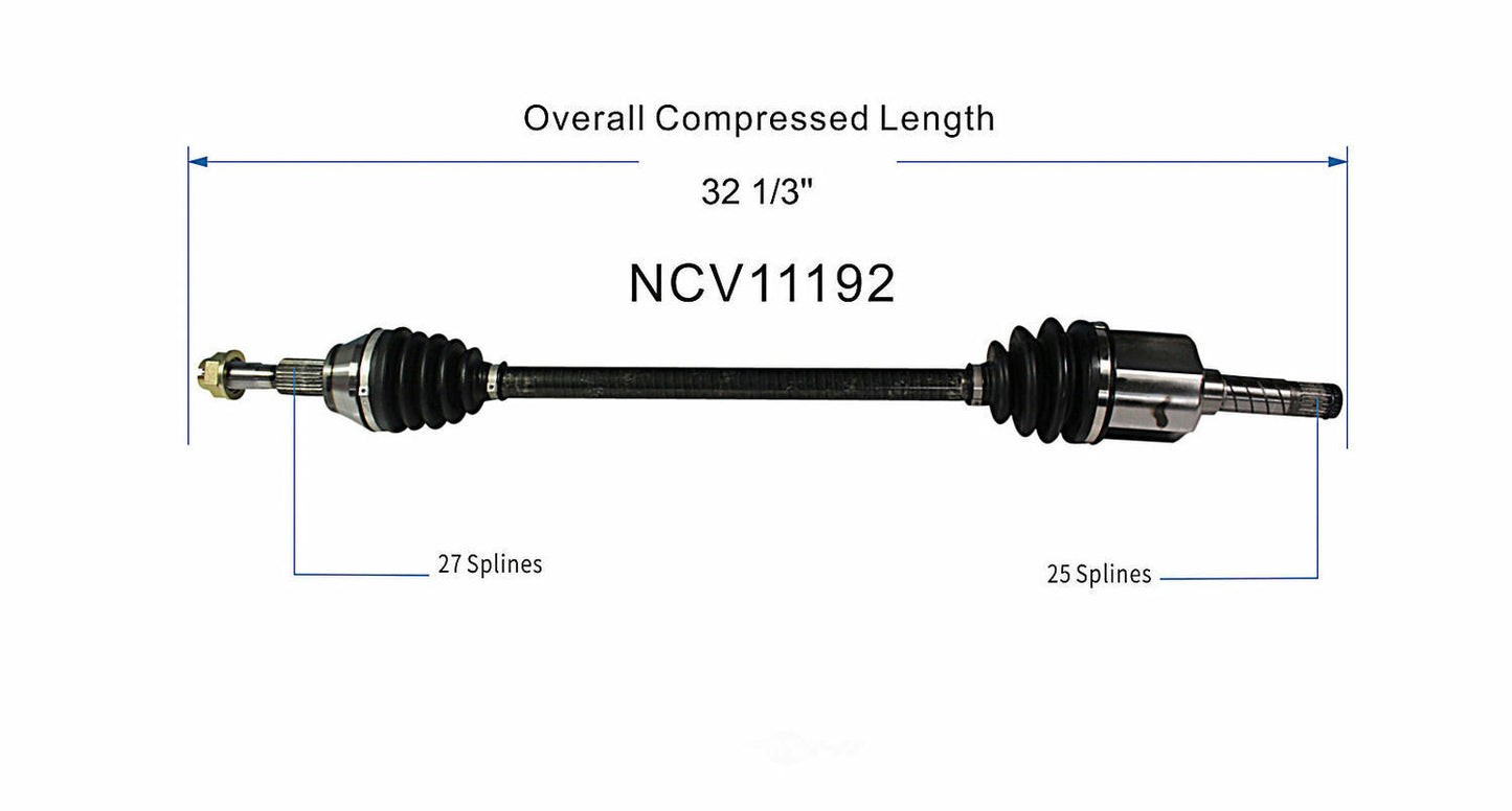 GSP North America NCV11192 CV Axle Assembly