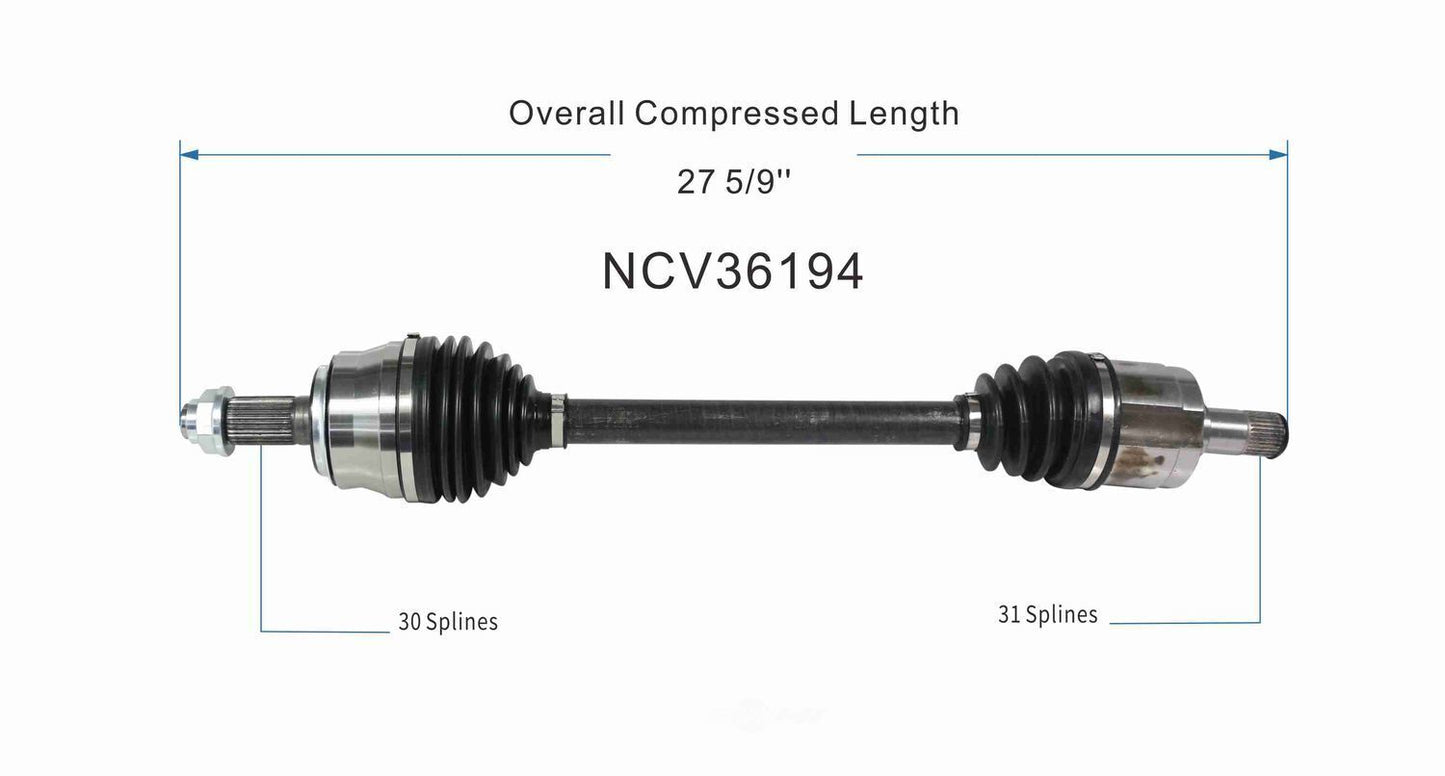 GSP North America NCV36194 CV Axle Assembly