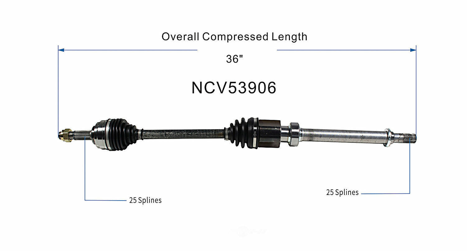 GSP North America NCV53906 CV Axle Assembly