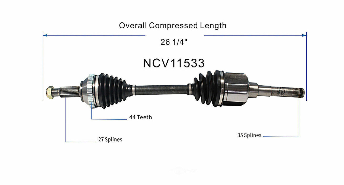 GSP North America NCV11533 CV Axle Assembly