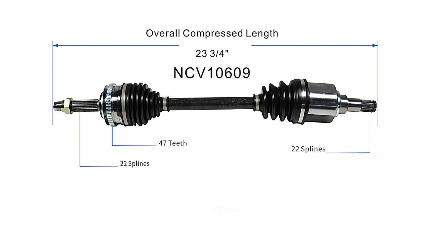 GSP North America NCV10609 CV Axle Assembly