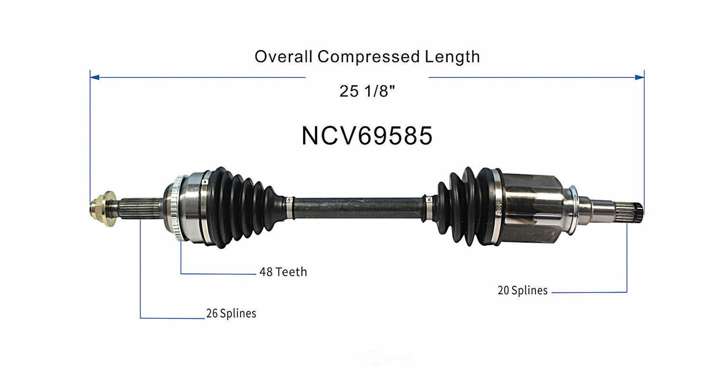 GSP North America NCV69585 CV Axle Assembly