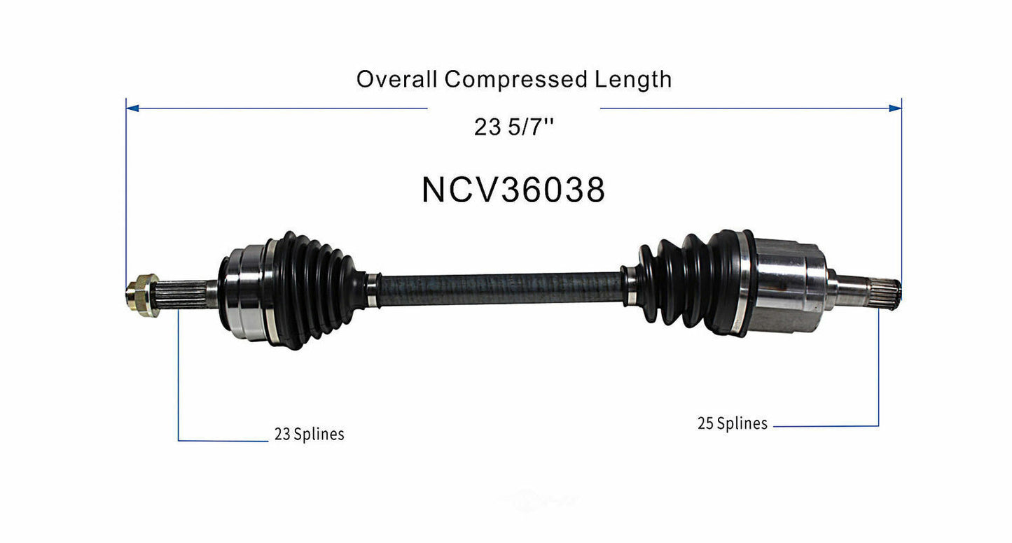 GSP North America NCV36038 CV Axle Assembly