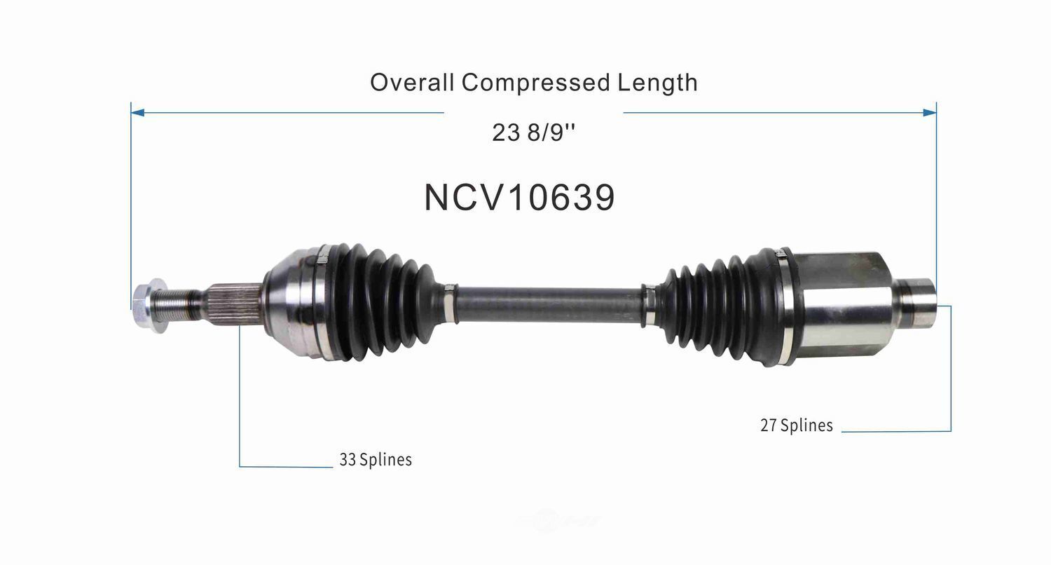 GSP North America NCV10639 CV Axle Assembly