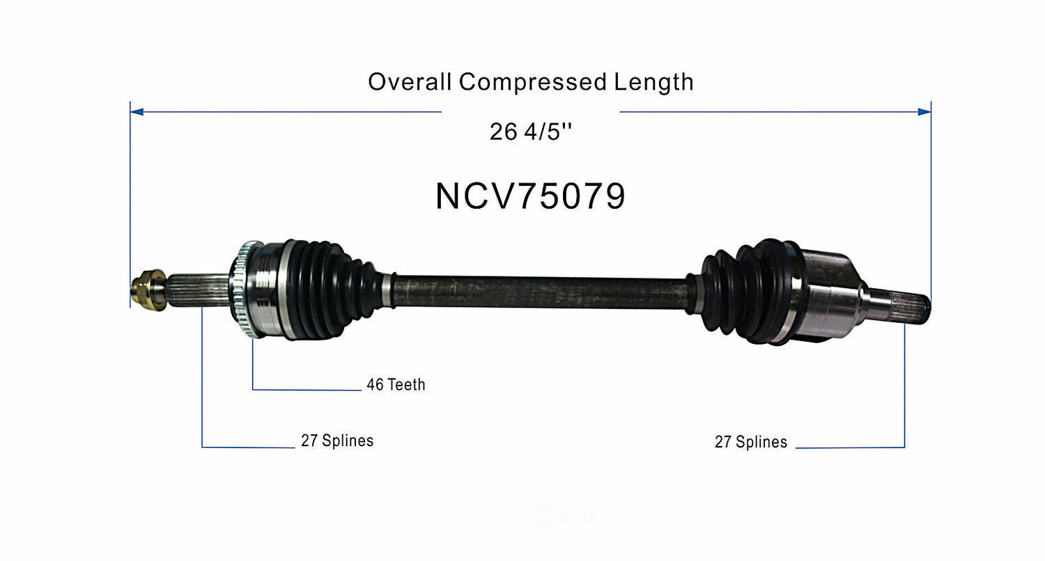 GSP North America NCV75079 CV Axle Assembly
