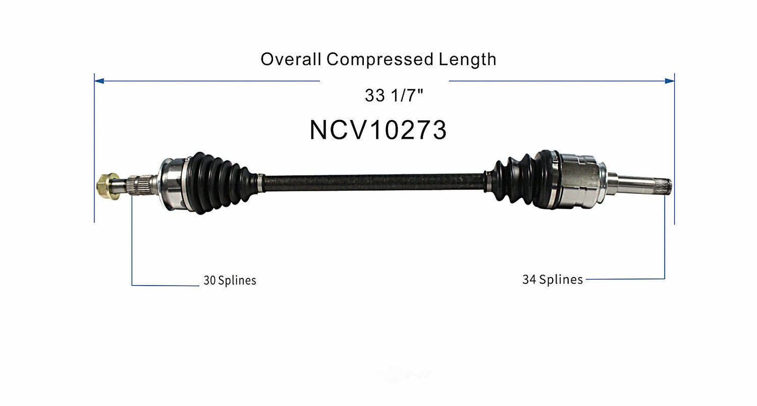 GSP North America NCV10273 CV Axle Assembly