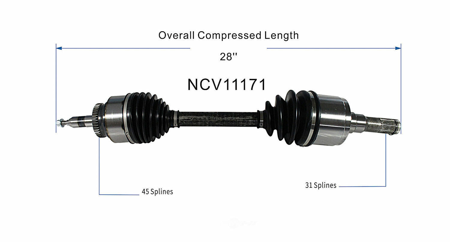 GSP North America NCV11171 CV Axle Assembly