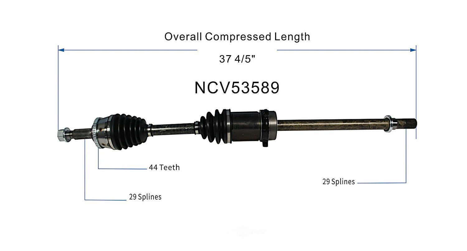 GSP North America NCV53589 CV Axle Assembly