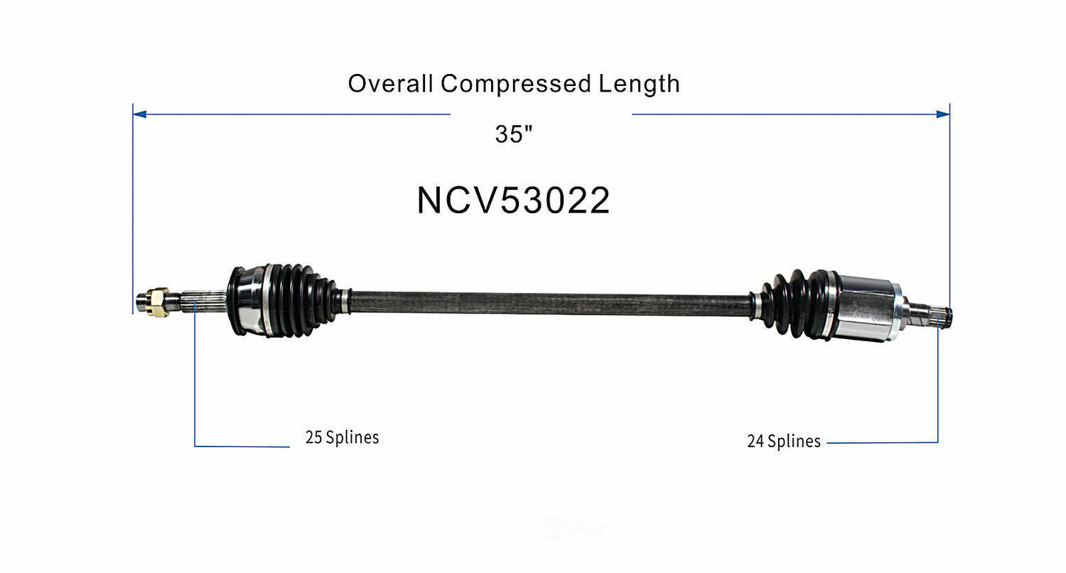 GSP North America NCV53022 CV Axle Assembly