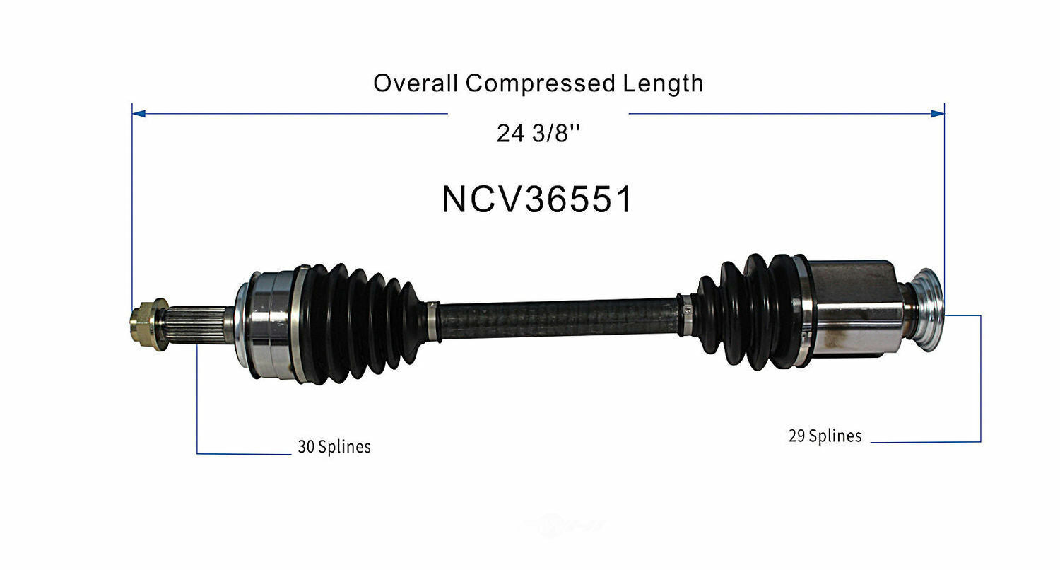 GSP North America NCV36551 CV Axle Assembly