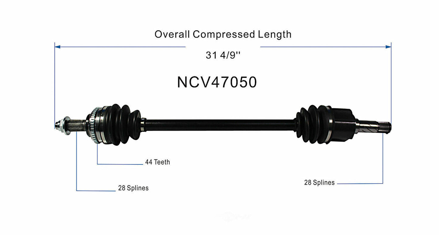 GSP North America NCV47050 CV Axle Assembly