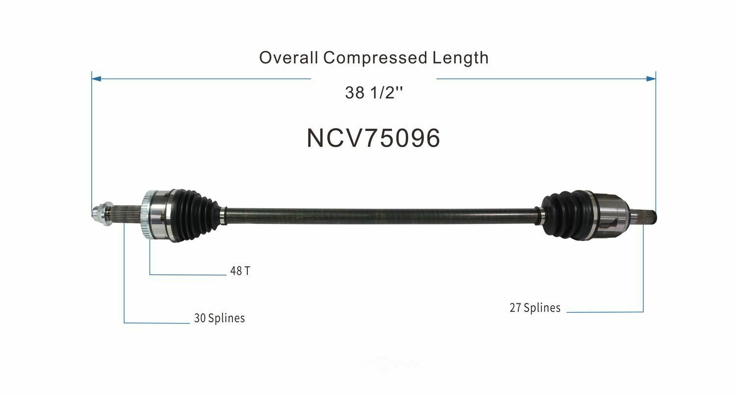 GSP North America NCV75096 CV Axle Assembly