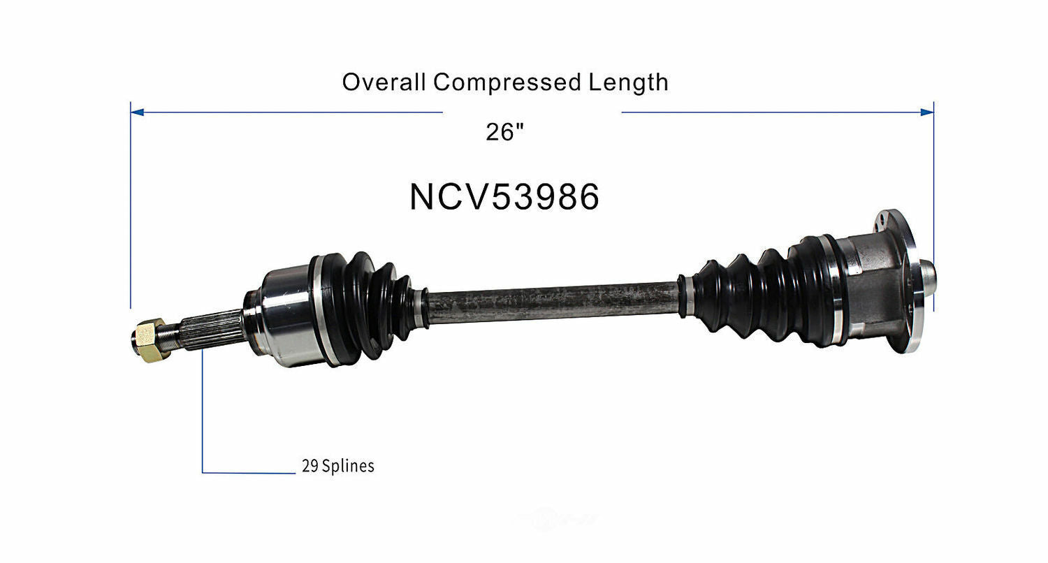 GSP North America NCV53986 CV Axle Assembly