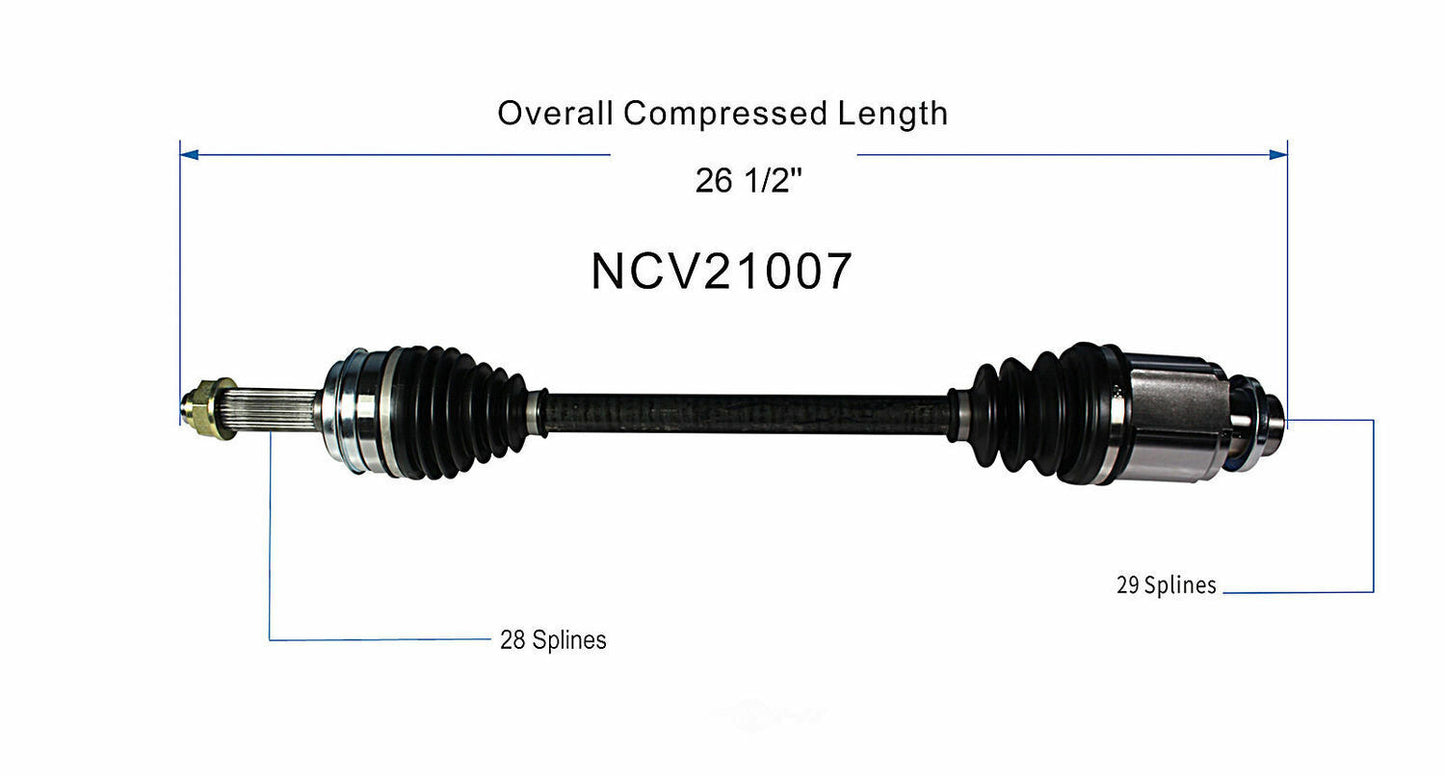 GSP North America NCV21007 CV Axle Assembly