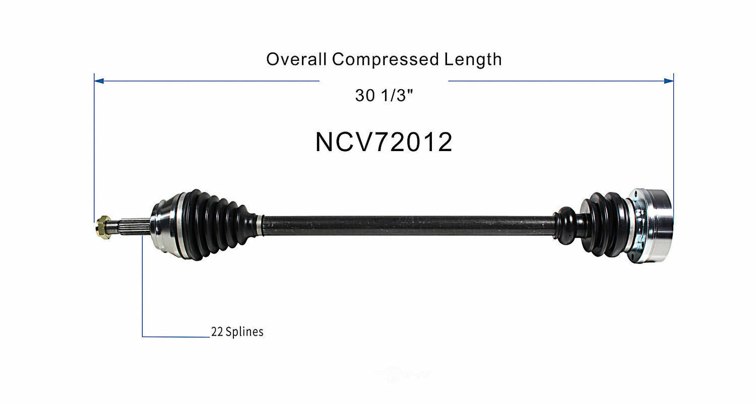 GSP North America NCV72012 CV Axle Assembly