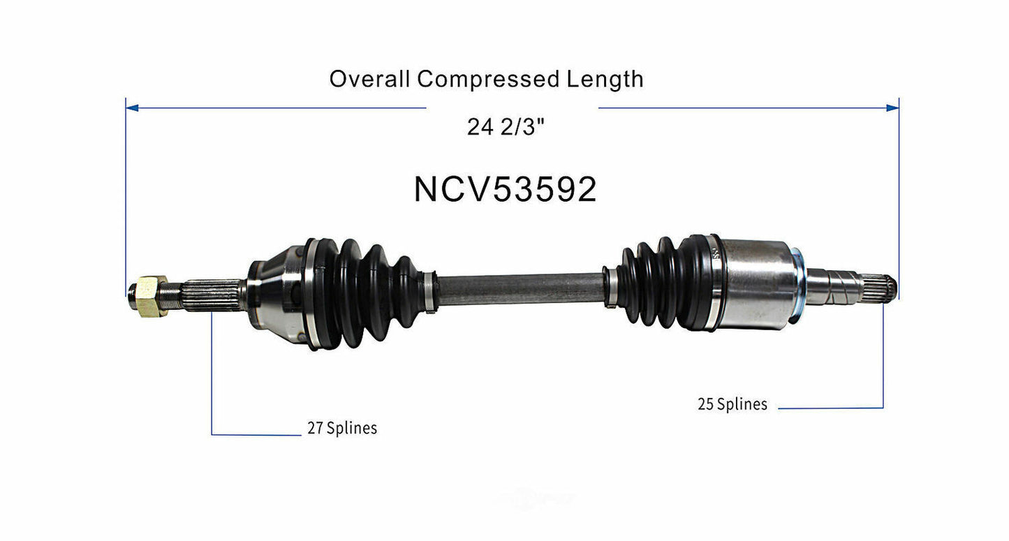 GSP North America NCV53592 CV Axle Assembly