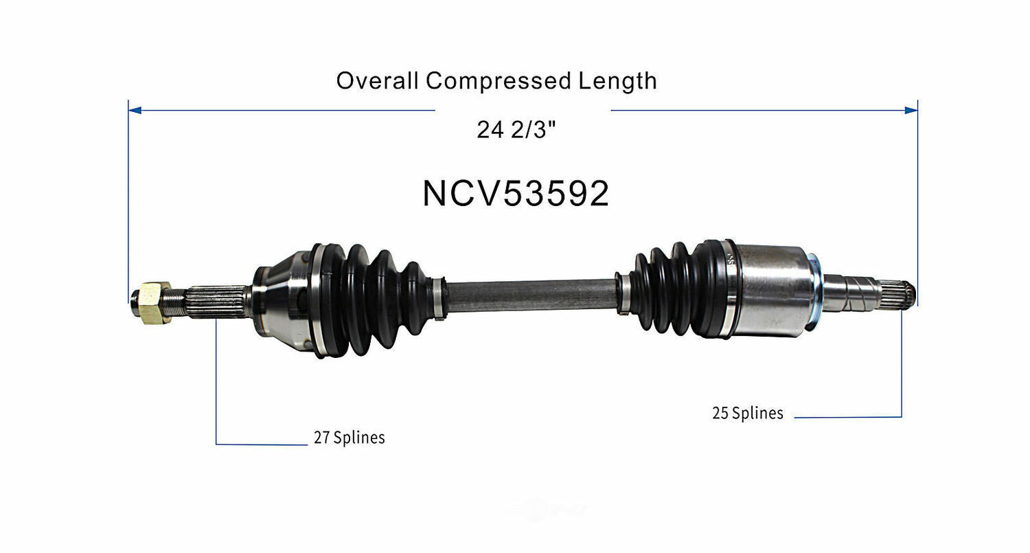 GSP North America NCV53592 CV Axle Assembly