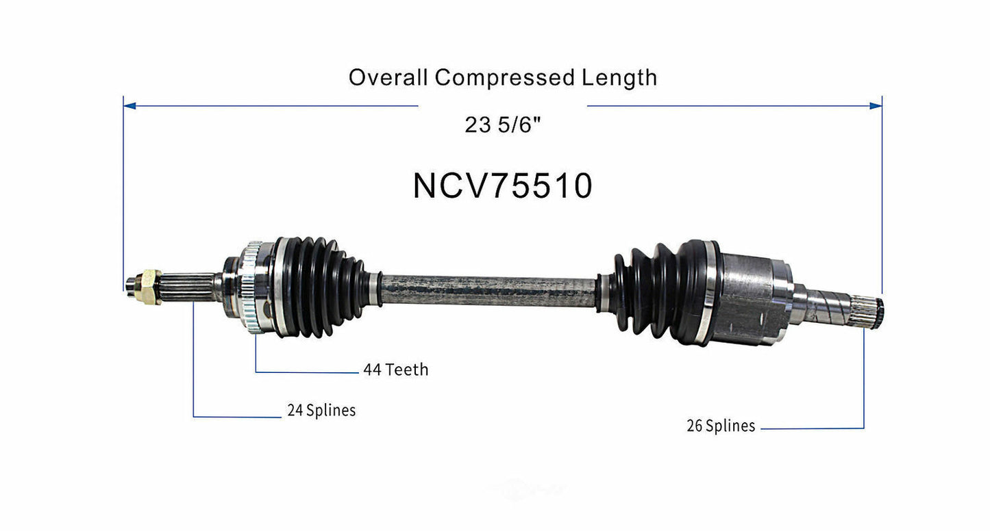 GSP North America NCV75510 CV Axle Assembly